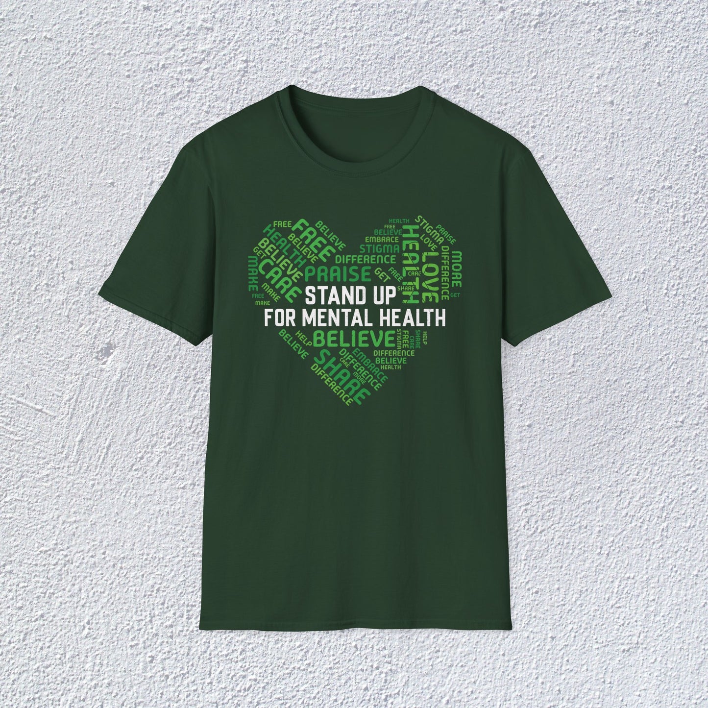 Stand Up For Mental Health Unisex T-Shirt, Positive Vibes Shirt, Feel Good Tee, Overthinking Clothing, Gifts for Mental Health Advocates