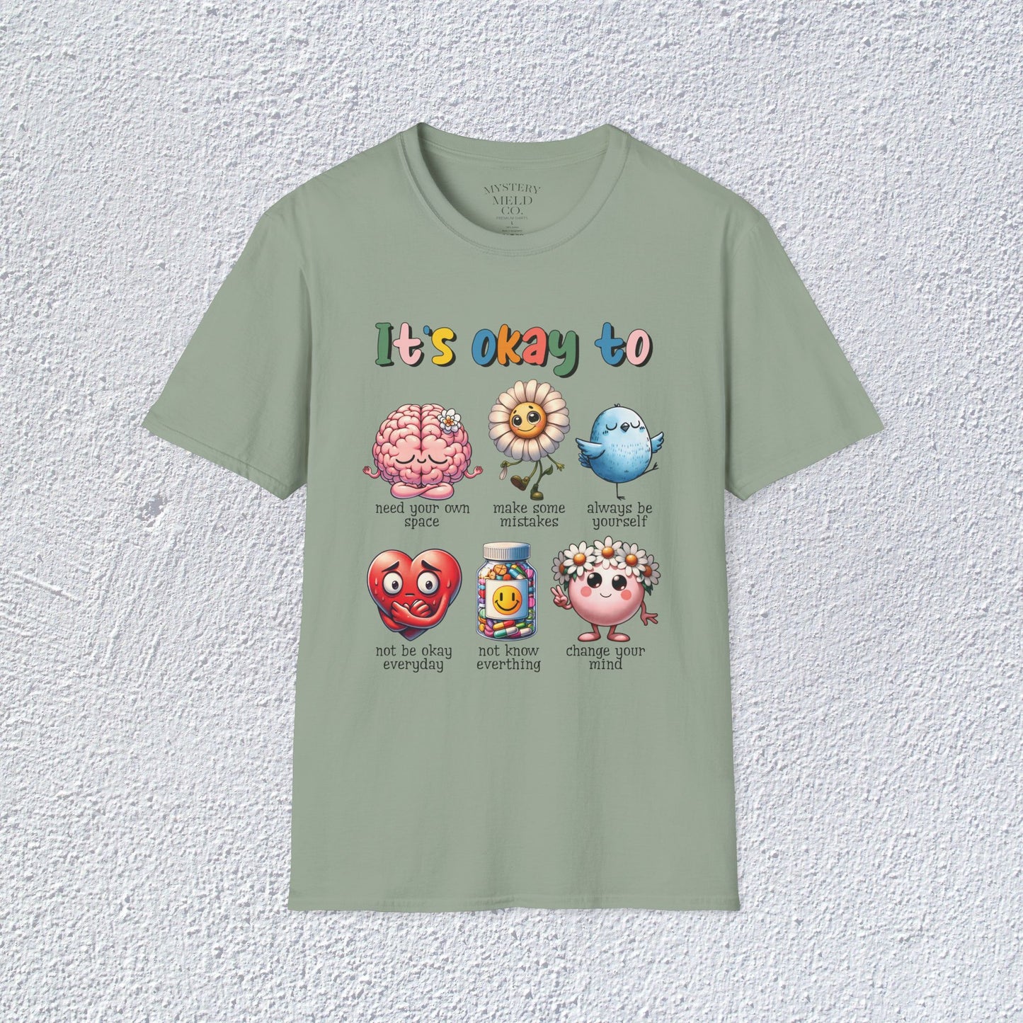 It is Ok To Unisex T-Shirt, Mental Health Matter Graphic Tee, Mental Health Apparel, Cozy Gift for Friends, Self-Care Reminder Shirt