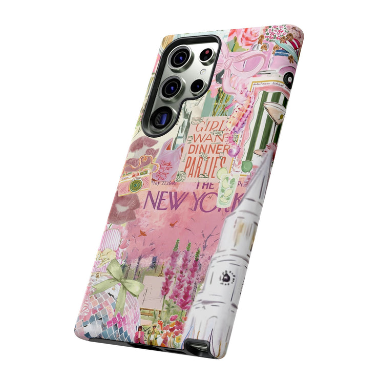 New York Pink Collage Samsung Cases