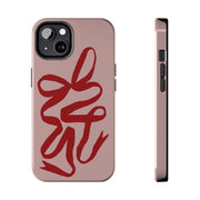 Valentine Ribbon Tough iPhone Case