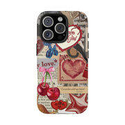 Cinnemon Girl Coquette Cherry With Bow Tough iPhone Case