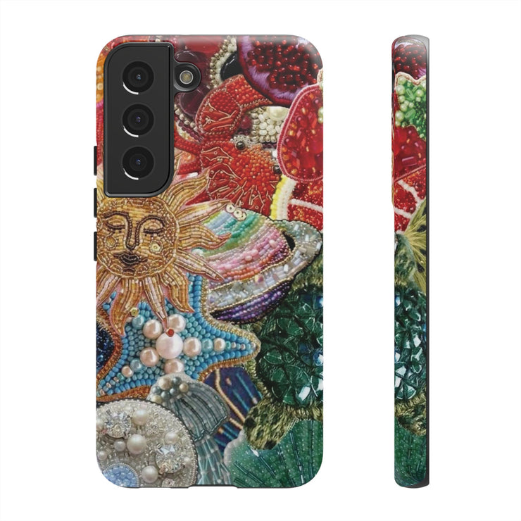 Vintage Mosaic Sun Samsung Cases