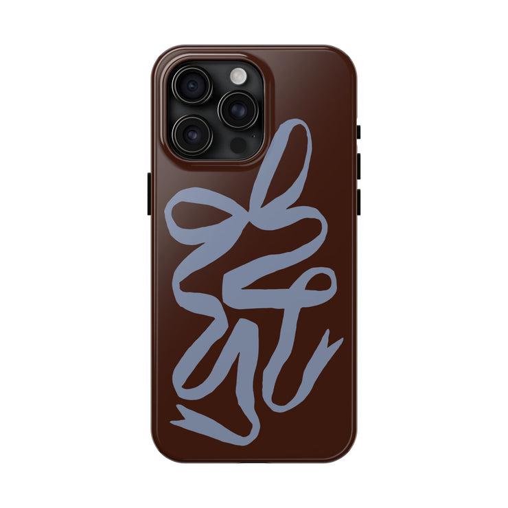 Mocha Ribbon iPhone Case