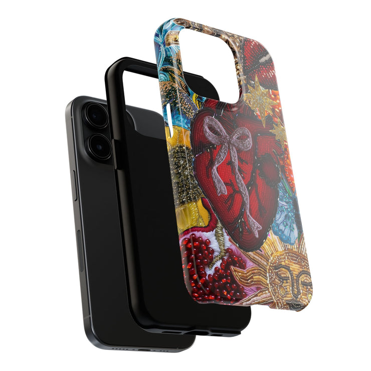 Vintage Heart Mosaic Collage iPhone Case