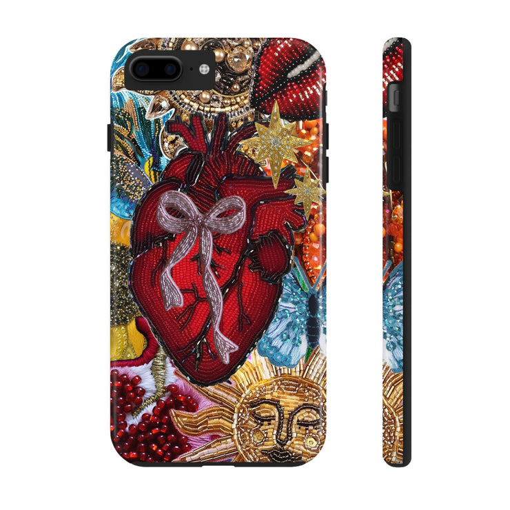 Vintage Heart Mosaic Collage iPhone Case