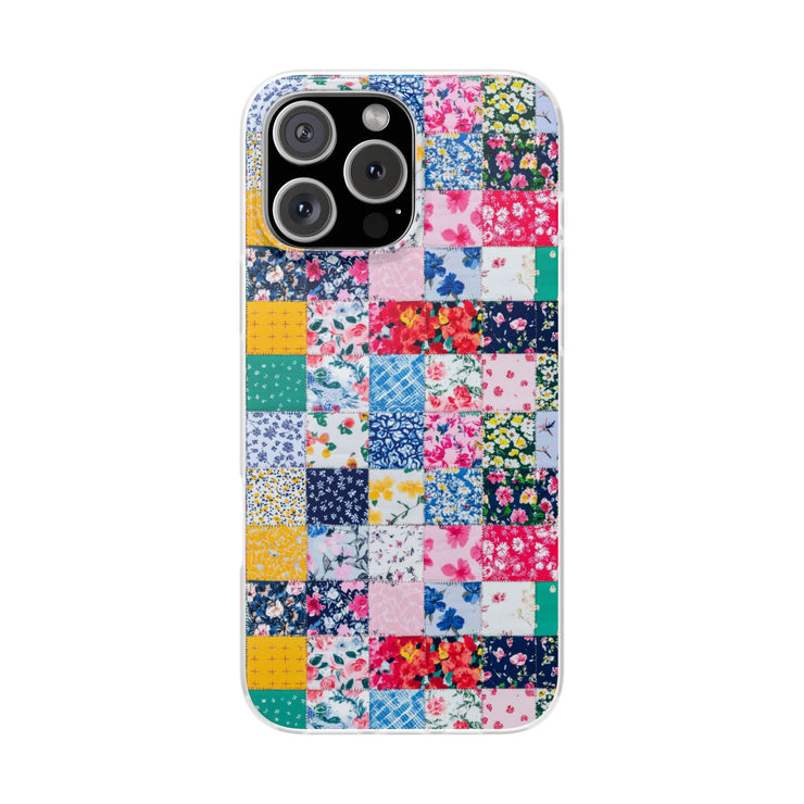 Collage Florals Stamps Flexi iPhone Cases