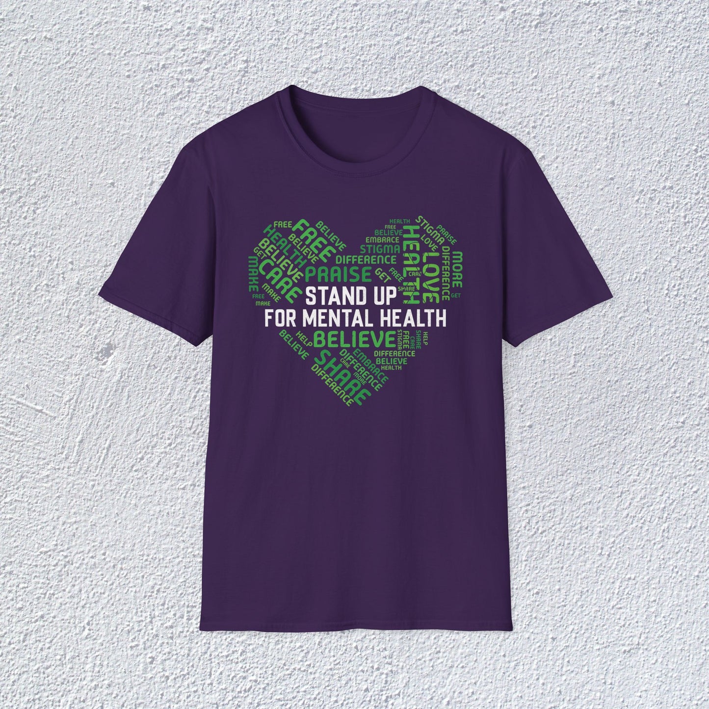 Stand Up For Mental Health Unisex T-Shirt, Positive Vibes Shirt, Feel Good Tee, Overthinking Clothing, Gifts for Mental Health Advocates