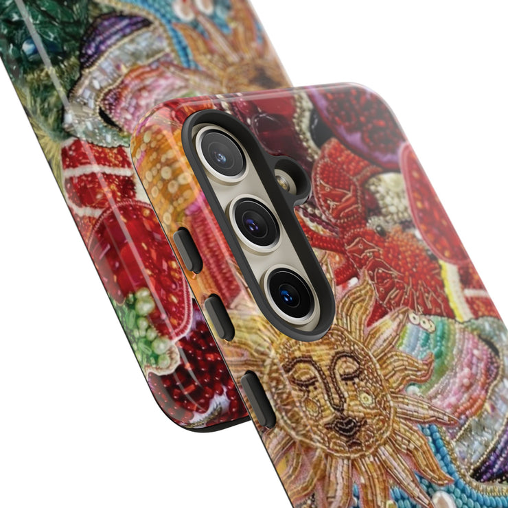 Vintage Mosaic Sun Samsung Cases