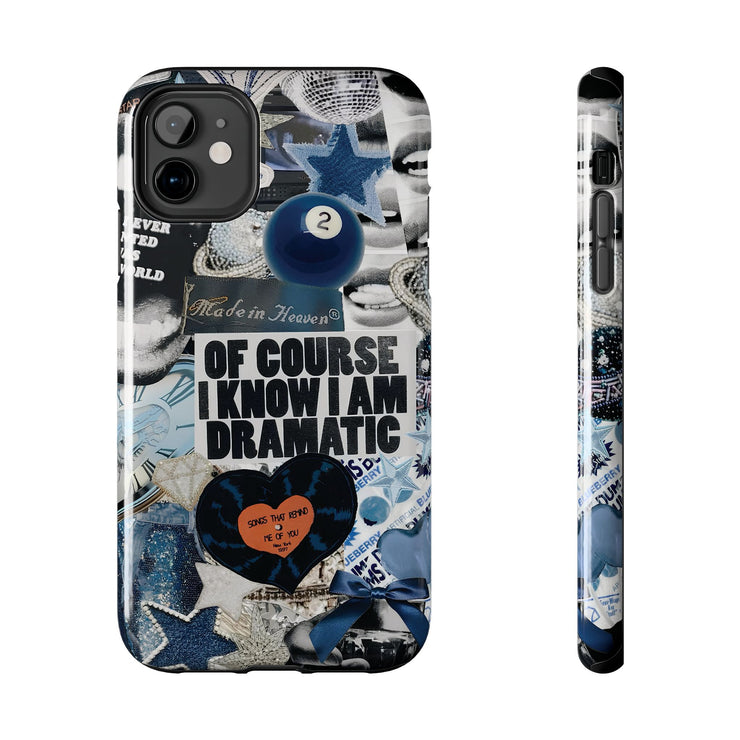 Blue Coquette 2 Ball Collage Tough iPhone Case