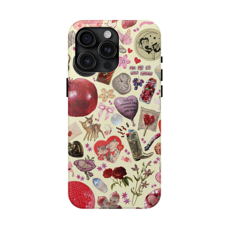 Cool Coquette Collage Tough iPhone Case