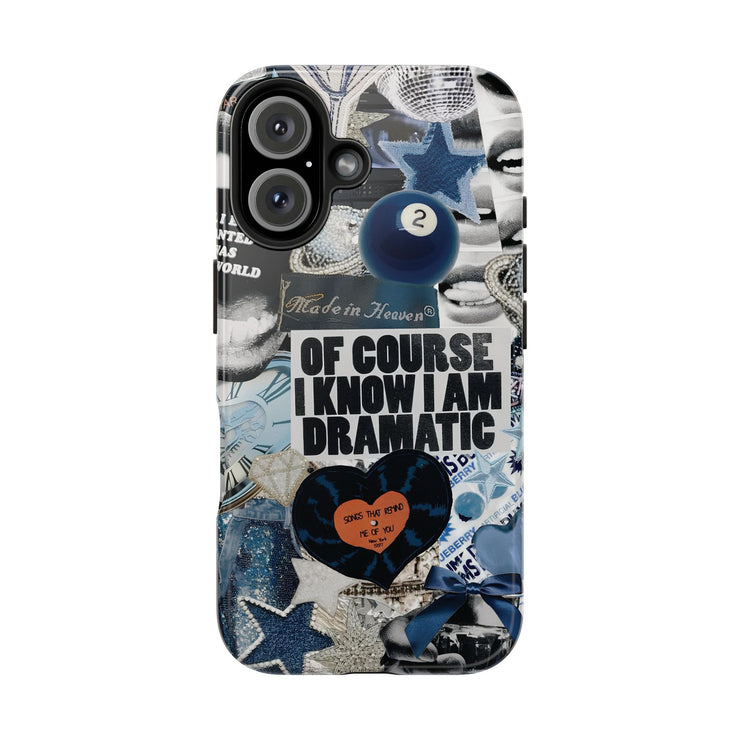 Blue Coquette 2 Ball Collage Tough iPhone Case