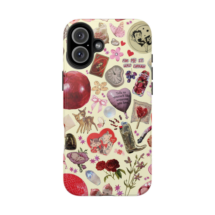 Cool Coquette Collage Tough iPhone Case