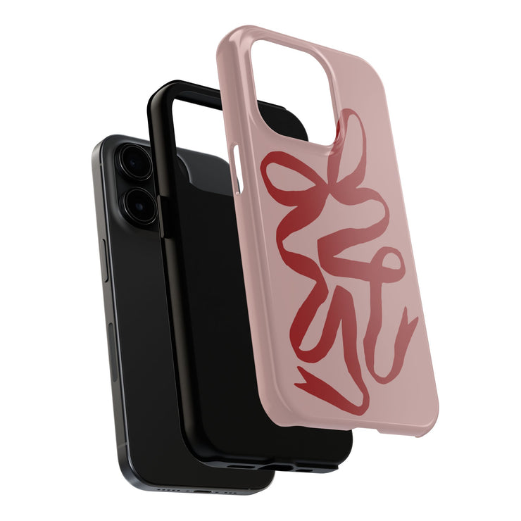 Valentine Ribbon Tough iPhone Case