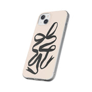 Black Bow on Cream Flexi iPhone Cases