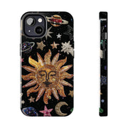 Sun Moon Star Faux Celestial Tough iPhone Case