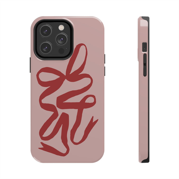 Valentine Ribbon Tough iPhone Case