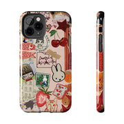 Collage Coquette Cherry Tough iPhone Case