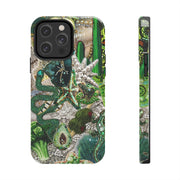 Green Vintage Mosaic Collage iPhone Case