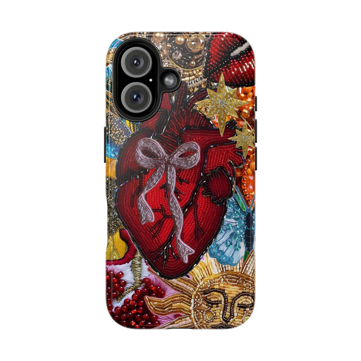 Vintage Heart Mosaic Collage iPhone Case