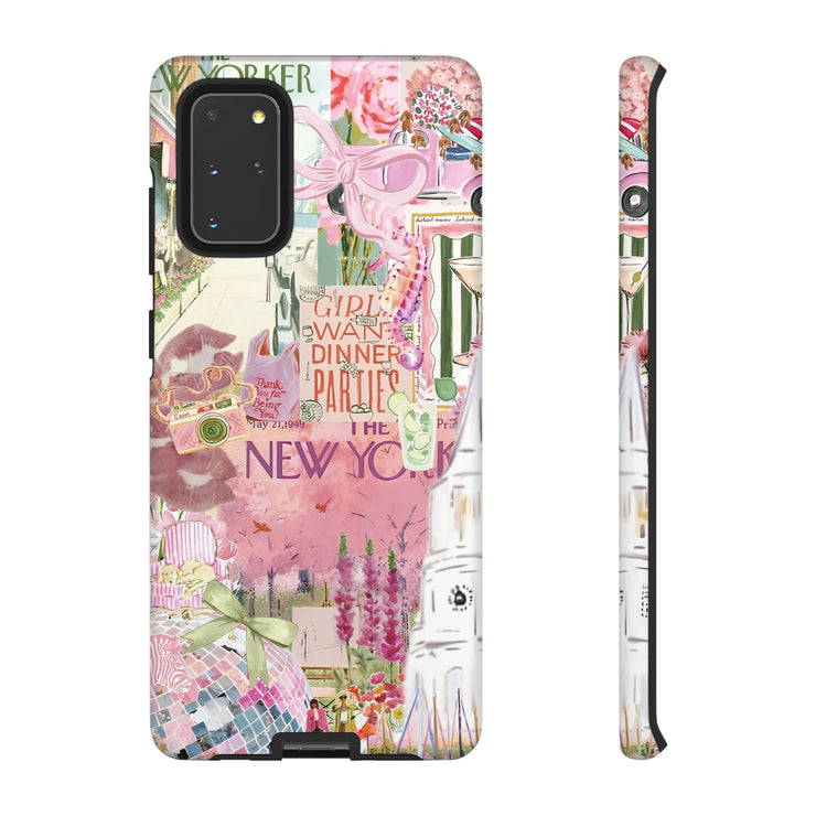 New York Pink Collage Samsung Cases