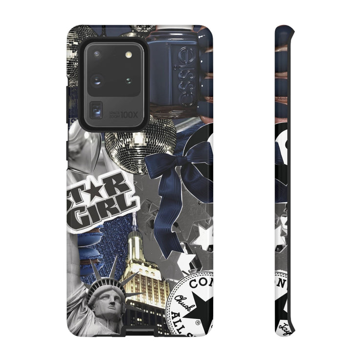 Star Girl Blue Collage Tough Samsung Cases