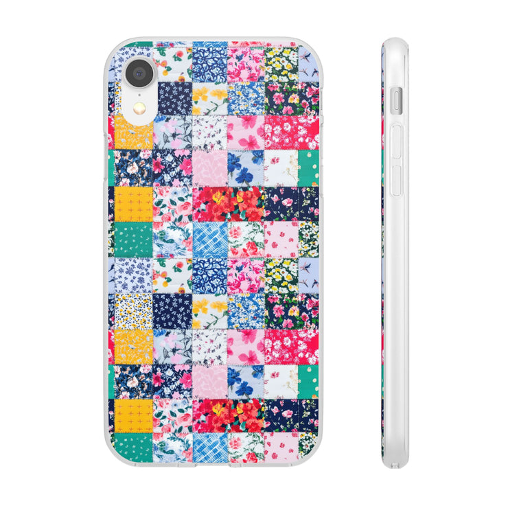 Collage Florals Stamps Flexi iPhone Cases