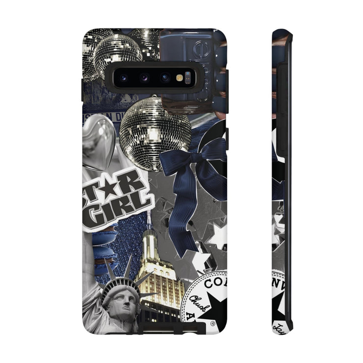 Star Girl Blue Collage Tough Samsung Cases