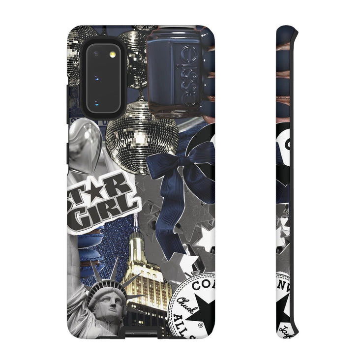 Star Girl Blue Collage Tough Samsung Cases