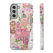 New York Pink Collage Samsung Cases