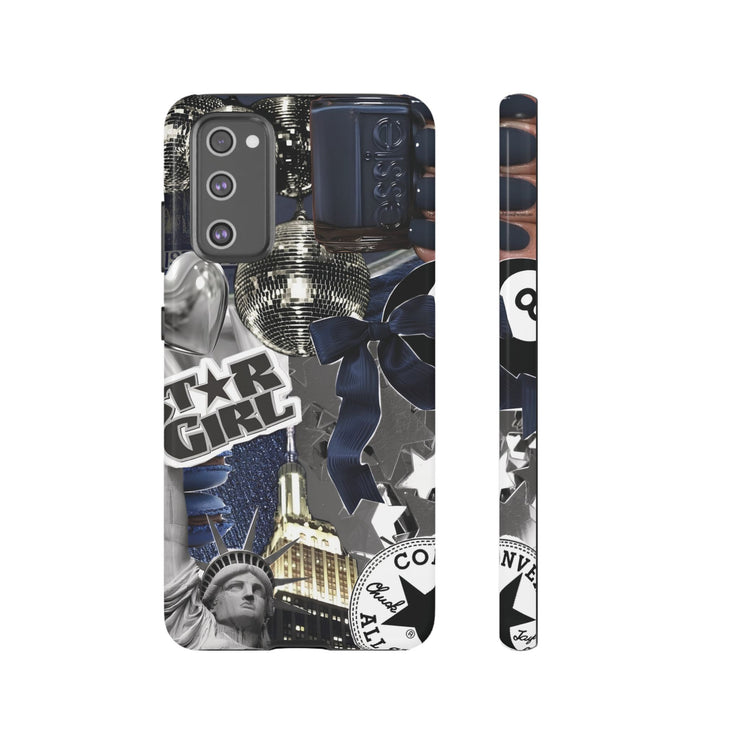 Star Girl Blue Collage Tough Samsung Cases