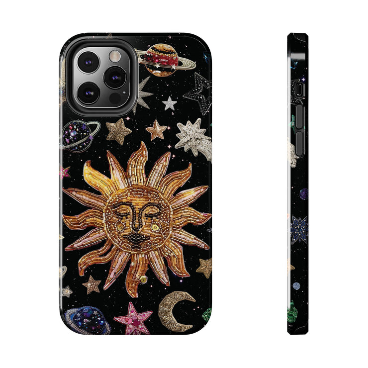 Sun Moon Star Faux Celestial Tough iPhone Case