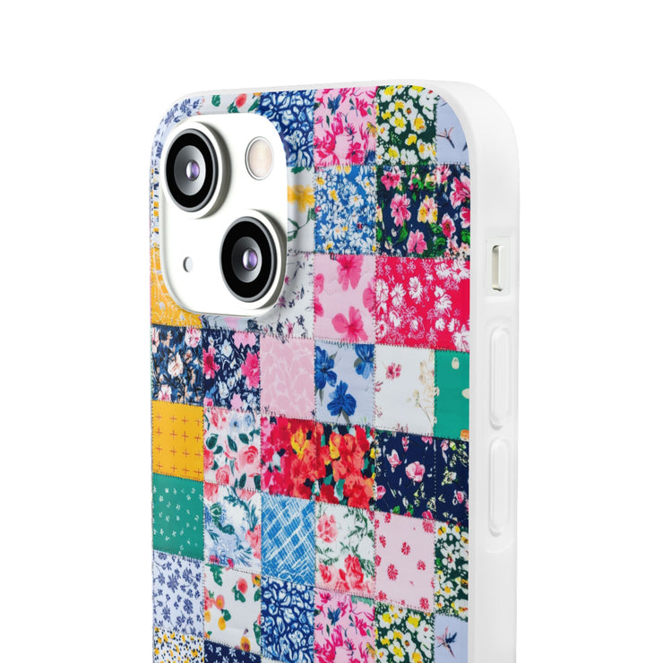 Collage Florals Stamps Flexi iPhone Cases