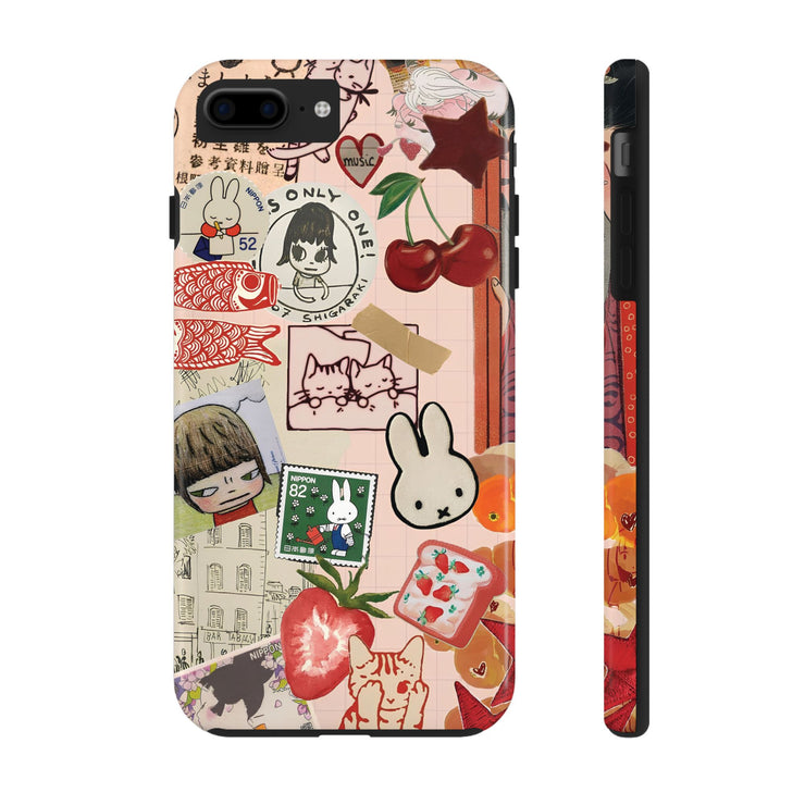 Collage Coquette Cherry Tough iPhone Case