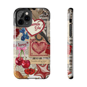 Cinnemon Girl Coquette Cherry With Bow Tough iPhone Case