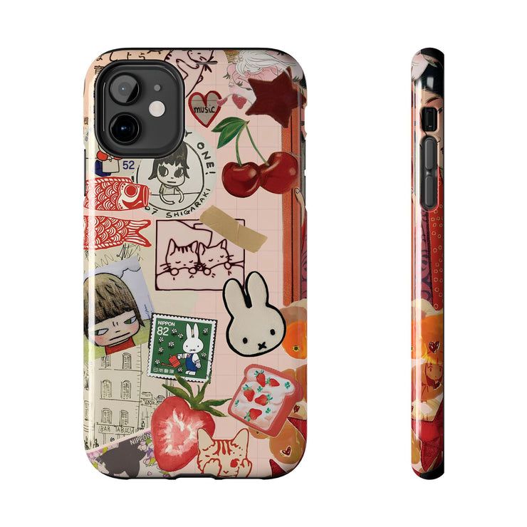 Collage Coquette Cherry Tough iPhone Case