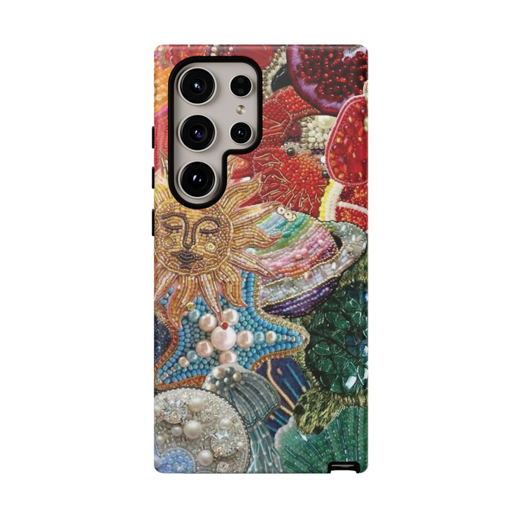 Vintage Mosaic Sun Samsung Cases