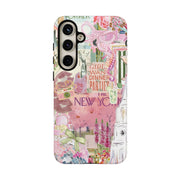 New York Pink Collage Samsung Cases