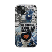 Blue Coquette 2 Ball Collage Tough iPhone Case