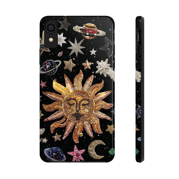 Sun Moon Star Faux Celestial Tough iPhone Case