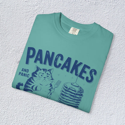 Pancakes and Panic Attacks T-Shirt, Mental Health Graphic Tee, Gift for Introverts