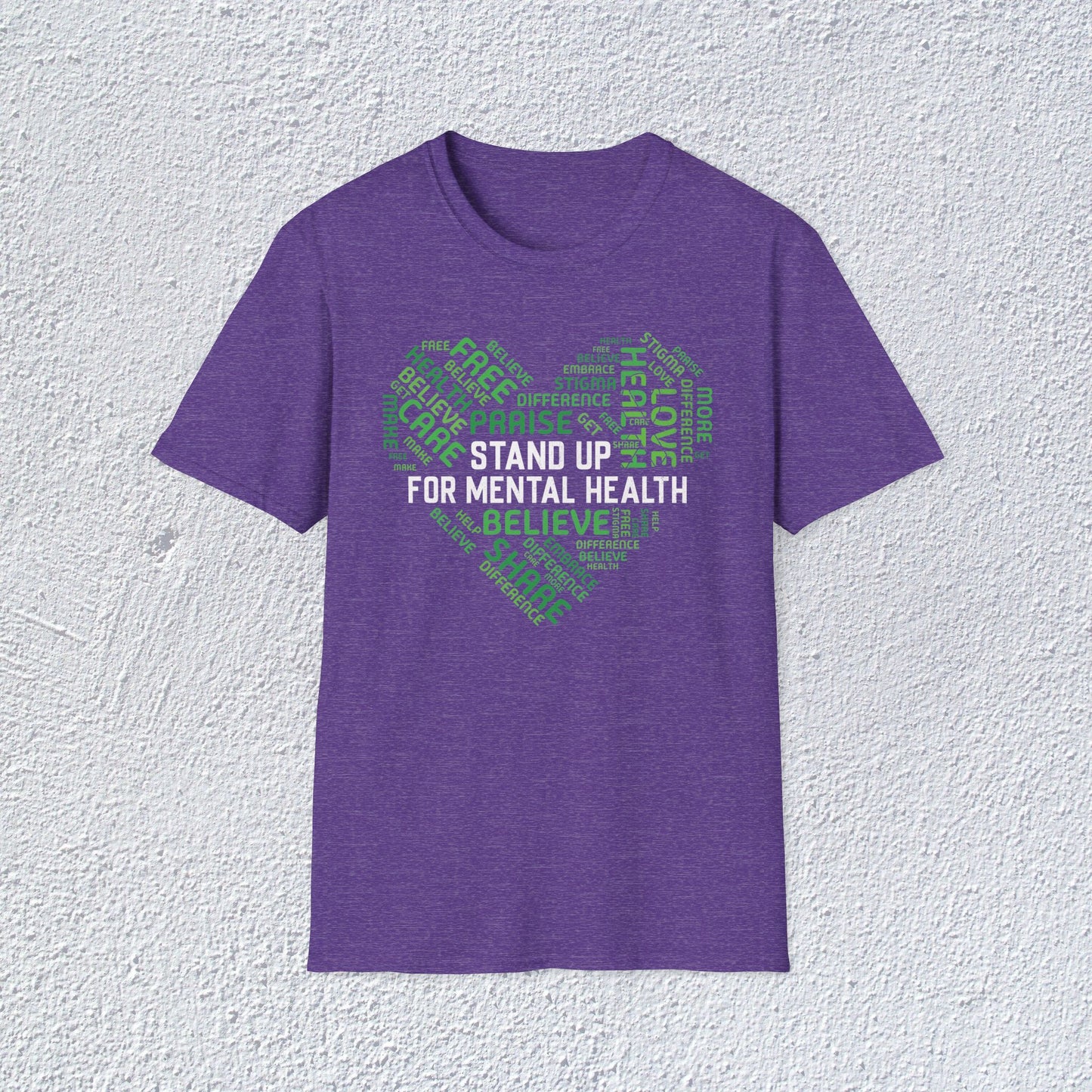 Stand Up For Mental Health Unisex T-Shirt, Positive Vibes Shirt, Feel Good Tee, Overthinking Clothing, Gifts for Mental Health Advocates