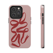 Valentine Ribbon Tough iPhone Case