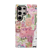 New York Pink Collage Samsung Cases