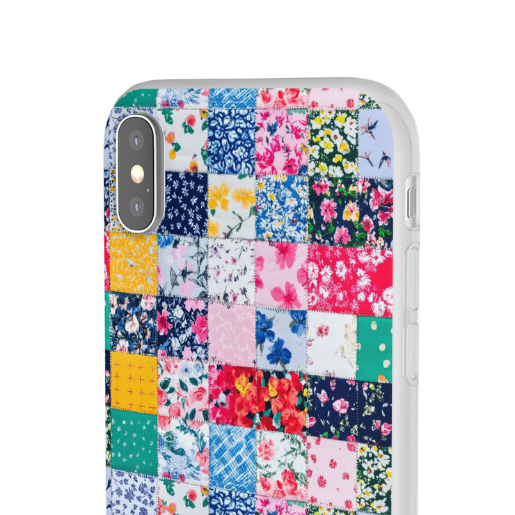 Collage Florals Stamps Flexi iPhone Cases