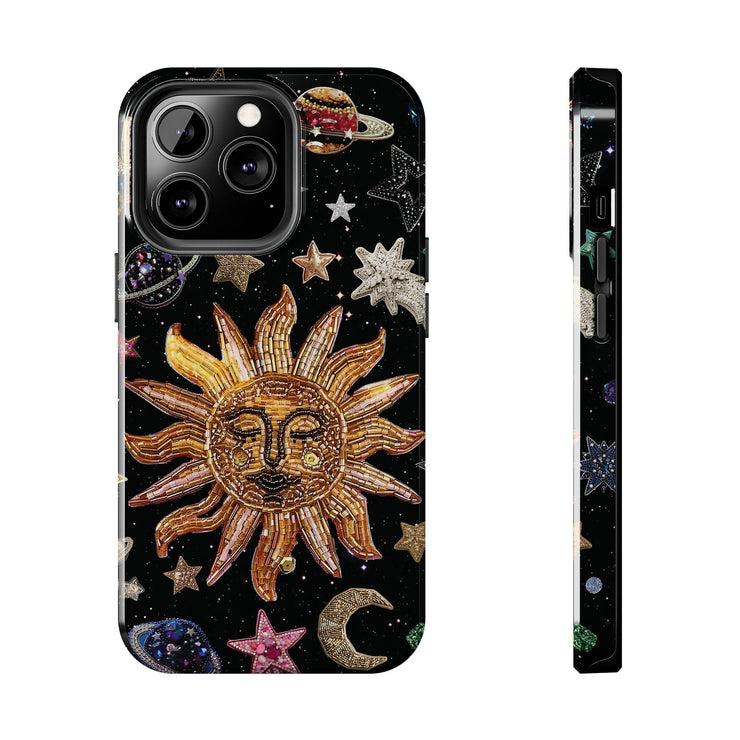 Sun Moon Star Faux Celestial Tough iPhone Case