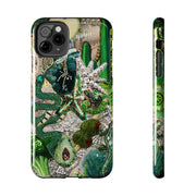 Green Vintage Mosaic Collage iPhone Case