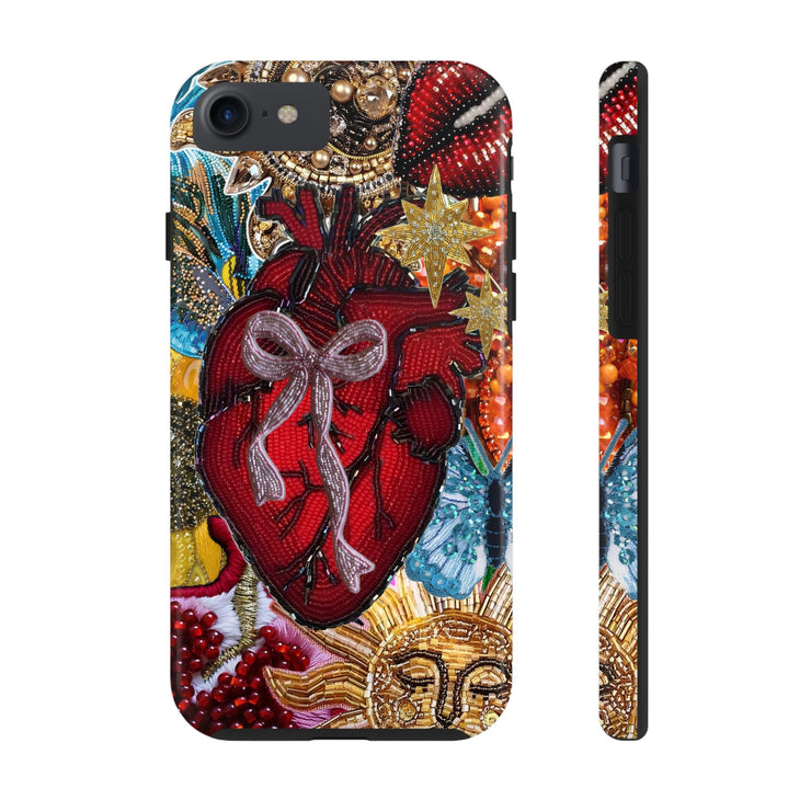 Vintage Heart Mosaic Collage iPhone Case