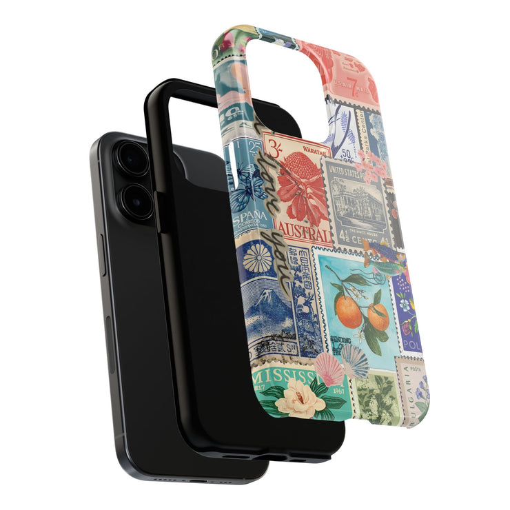 Vintage European Stamps Tough iPhone Case