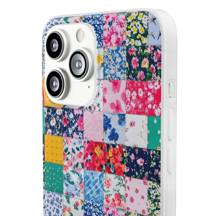 Collage Florals Stamps Flexi iPhone Cases