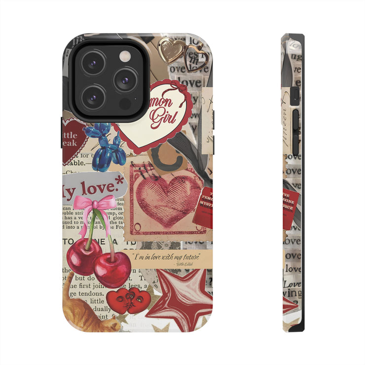 Cinnemon Girl Coquette Cherry With Bow Tough iPhone Case